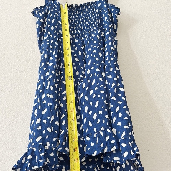 Reformation Mini Blue Polka Dot Dress - Picture 12 of 15